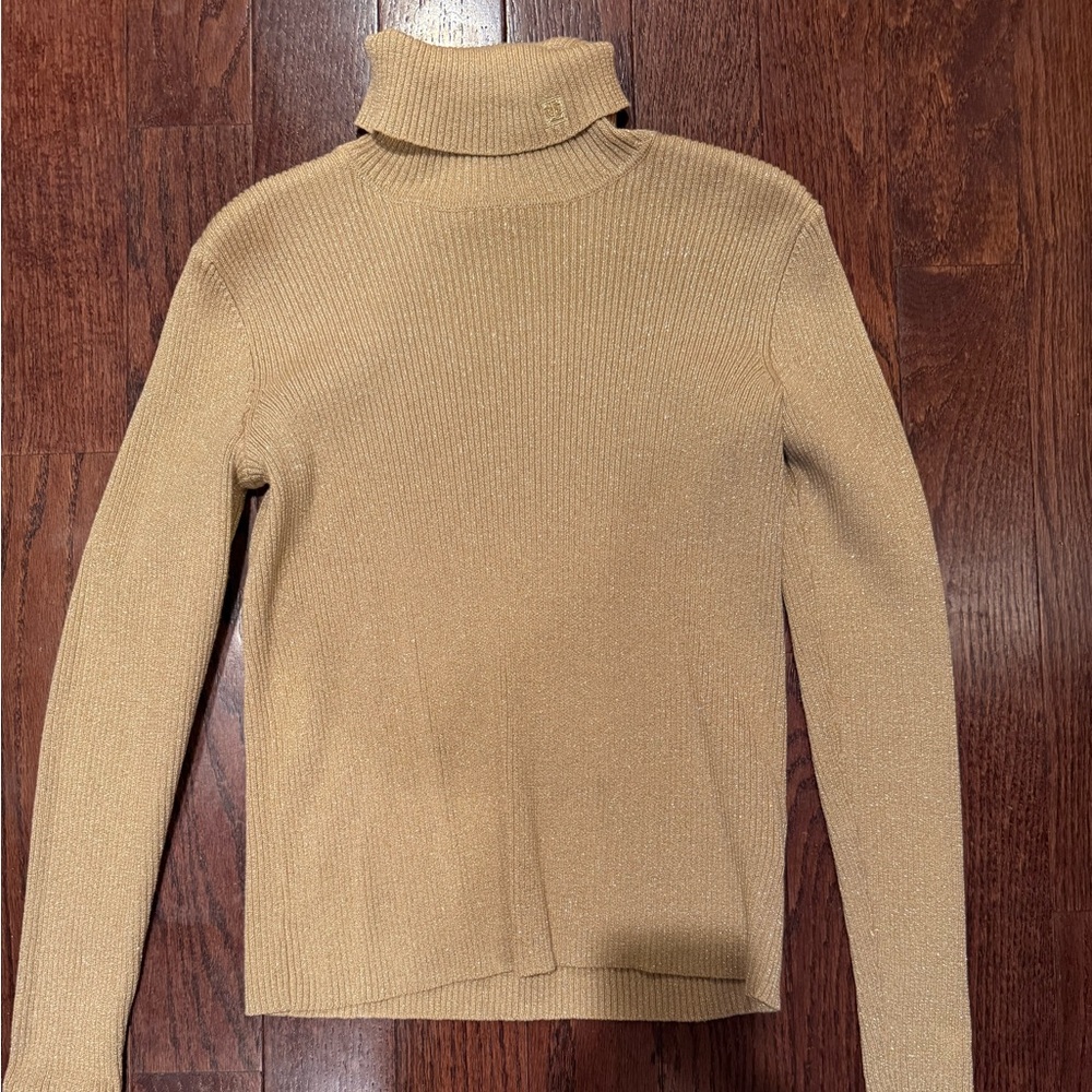 Vintage Ralph Lauren Metallic Beige Sweater p/s